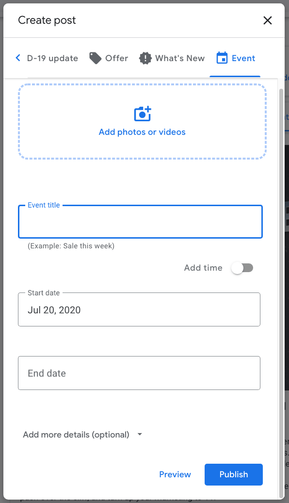 A Deep Dive Into Google My Business Listings image Event Posts
