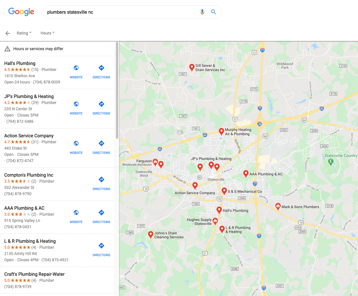 101 Free Marketing Tips For Local Small Business Google My Business Map View Example On Desktop