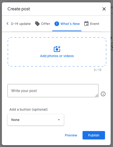 A Deep Dive Into Google My Business Listings image What’s New Posts/Update Post
