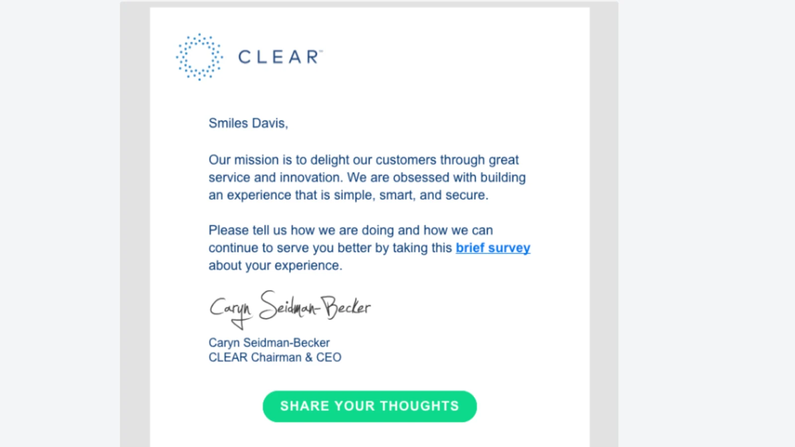 Use Marketing Analytics to Your Strategy image Clear customer survey email