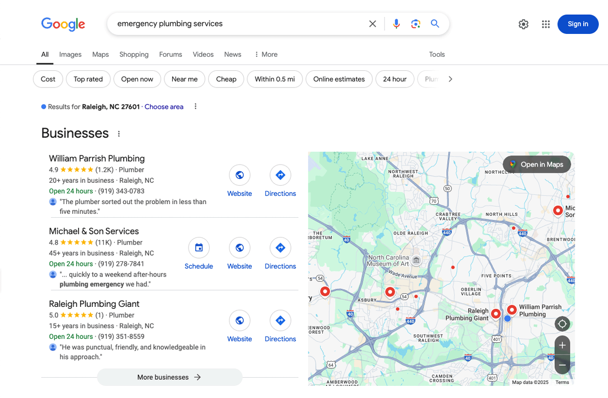 Google search suggestions or the LSI for 