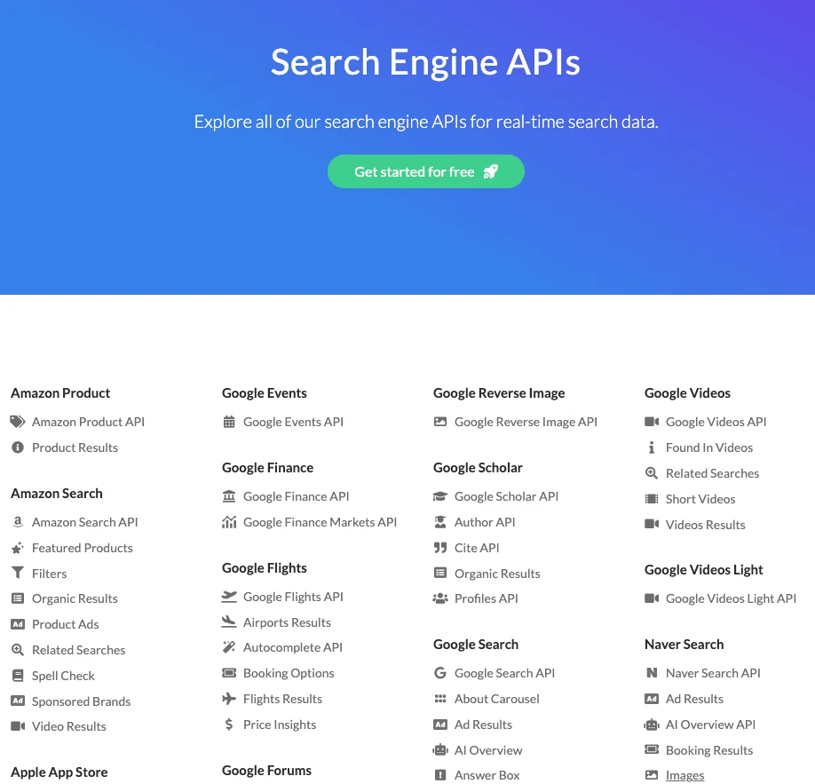Top 6 DataForSEO Alternatives for SEO Experts (2026) image SearchApi screenshot