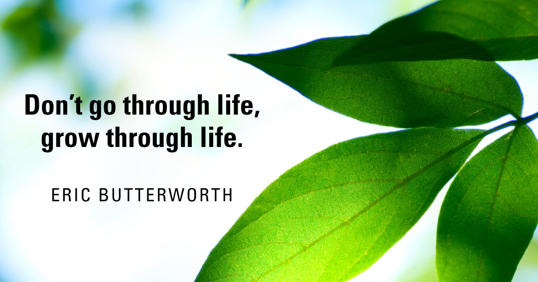 Don&rsquo;t go through life, grow through life. &ndash;Eric Butterworth quote