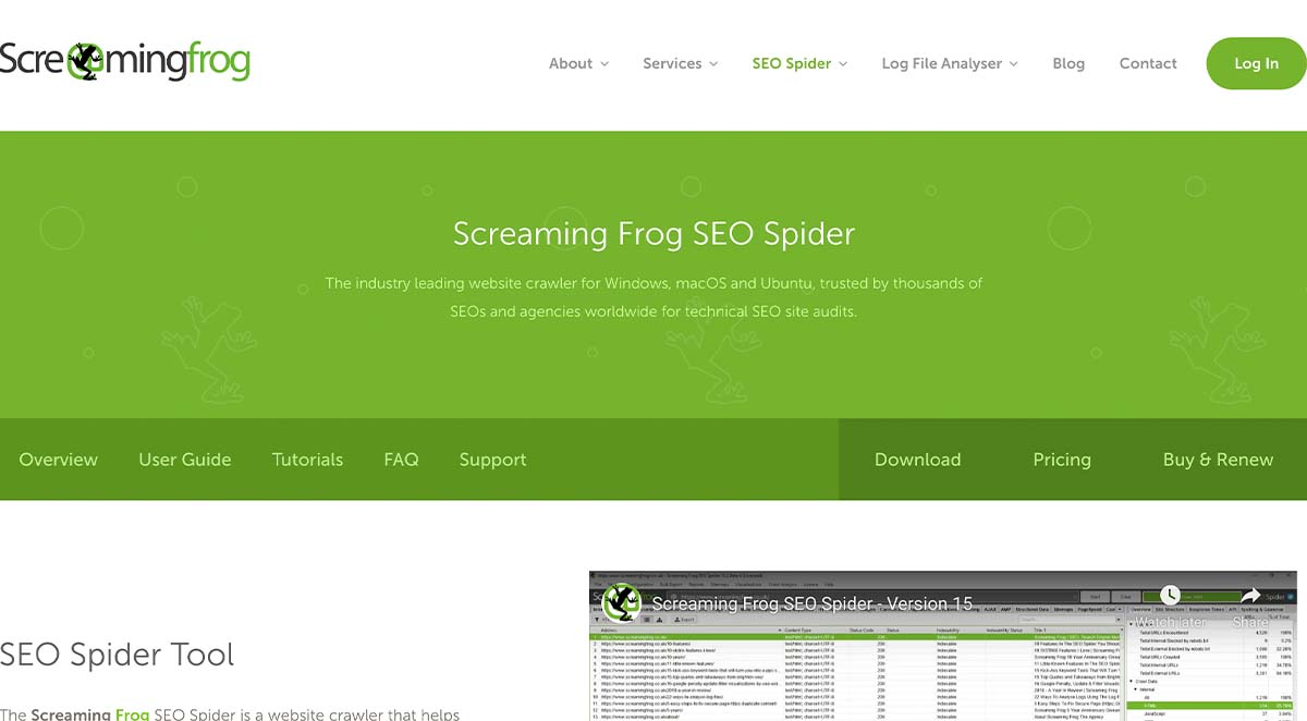 Screaming Frog SEO Spider