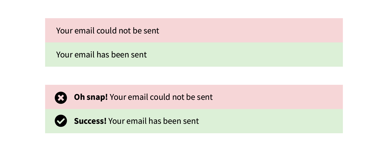 Issues, errors, and warnings can&rsquo;t rely only on color alone