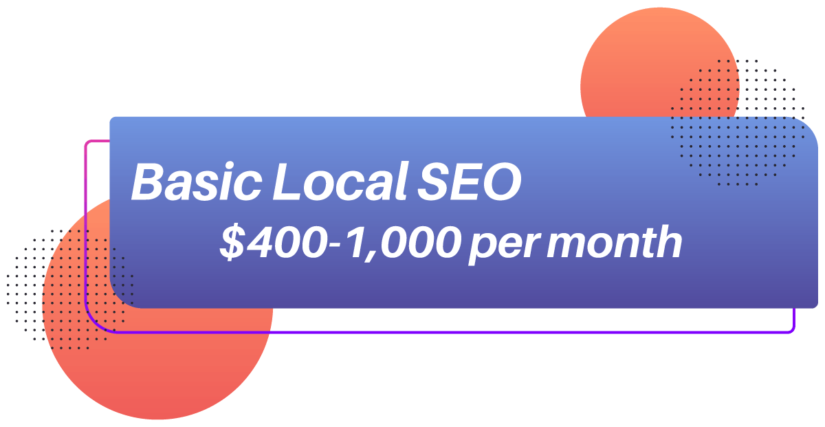 Basic Local SEO ranges between $400-$1,000 per month