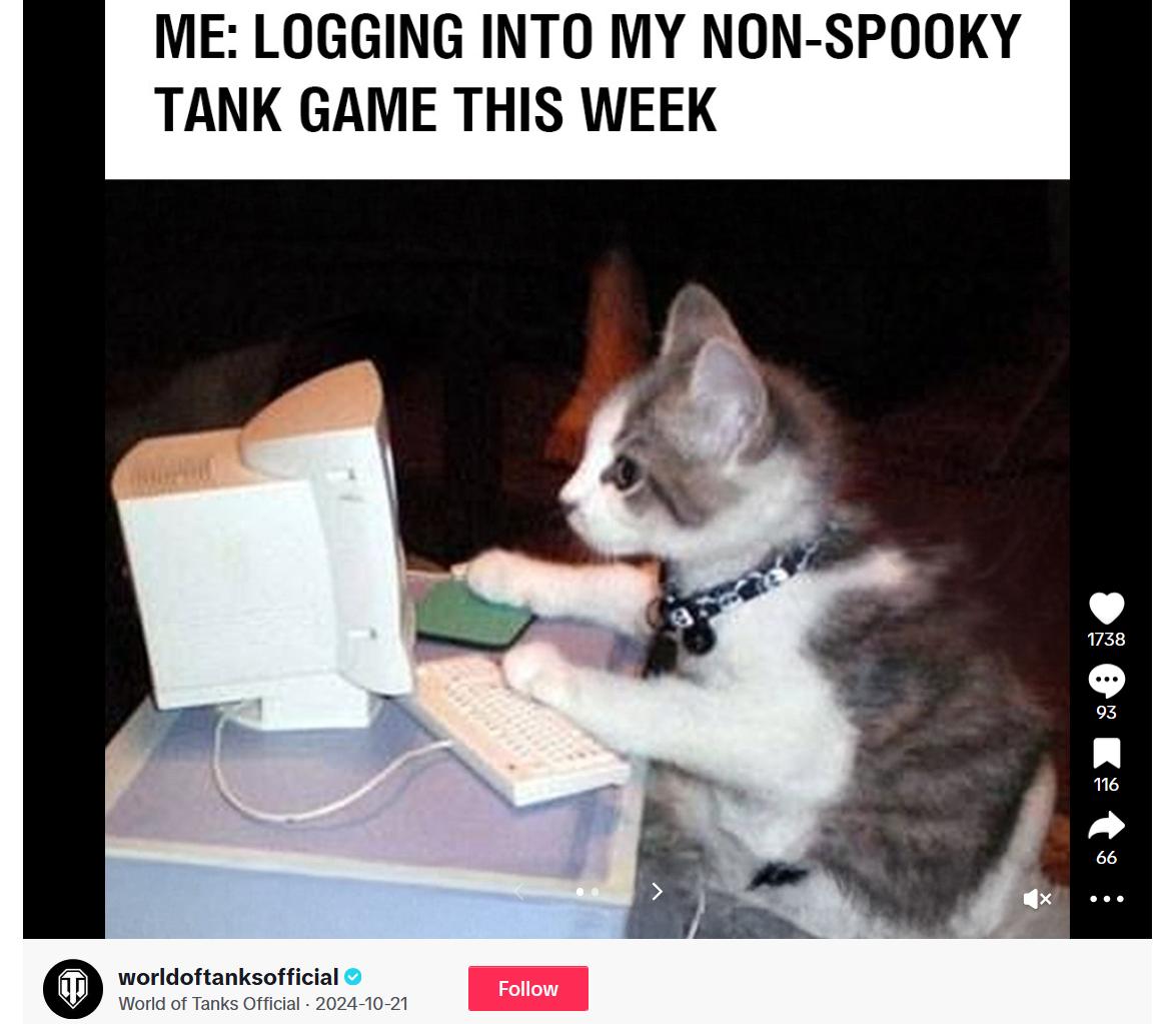 Choose Between Micro And: What Small Businesses Get Wrong image A meme of a cat sitting at a toy computer with the caption: "ME: LOGGING INTO MY NON-SPOOKY TANK GAME THIS WEEK."