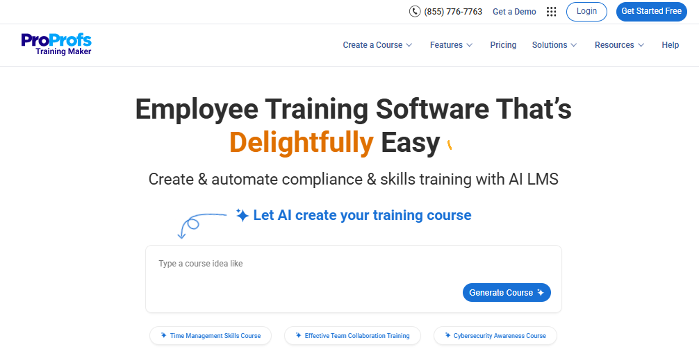 Best Employee Training Systems for Organizational Growth image ProProfs Training Maker
