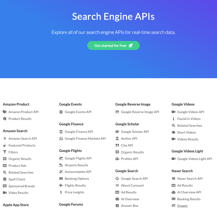 SearchApi screenshot