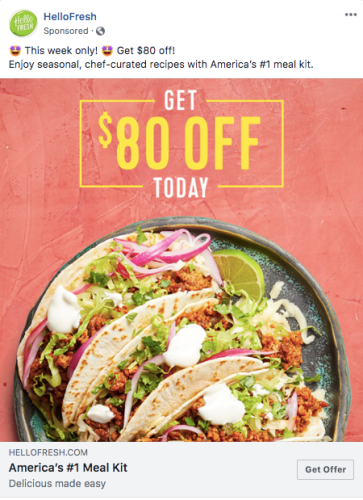 Social Ad On Facebook By Hello Fresh Social Ad On Facebook By Hello Fresh