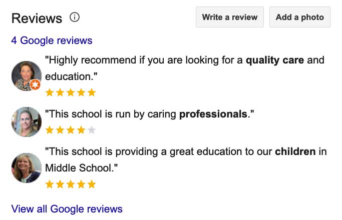 google reviews resurrection lutheran school